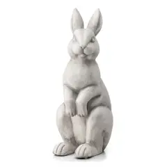 Glitzhome&reg; 22.75" MGO White Standing Rabbit Statue