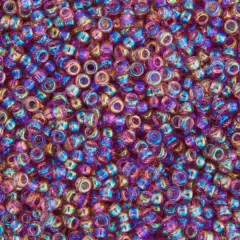 Miyuki&reg; 11/0 Glass Seed Beads, 22g Lilac Transparent AB
