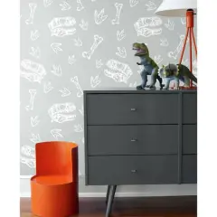 RoomMates Dinosaur Bones Peel & Stick Wallpaper