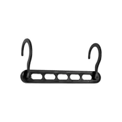 Honey Can Do Cascading 9" Collapsible Black Plastic Hangers, 20ct.