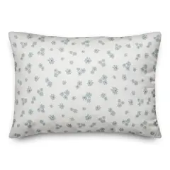Daisy Pattern Throw Pillow Blue