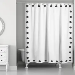 Dots Border 71" x 74" Shower Curtain