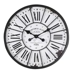 Hello Honey&reg; Turn of The Century Style Metal & Wood Wall Clock