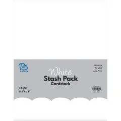 PA Paper&trade; Accents White Stash Pack 8.5" x 11" Cardstock, 50 sheets