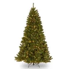 6.5ft. Pre-Lit North Valley&reg; Spruce Artificial Christmas Tree, Clear Lights