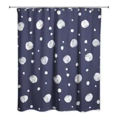 Cute Dots Shower Curtain Navy