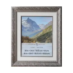 Home Silver Floral Frame with Mat by Studio D&eacute;cor&reg;