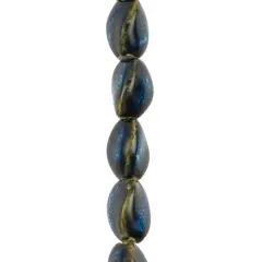Blue Ceramic Twisted Oval Beads, 20mm by Bead Landing&trade;