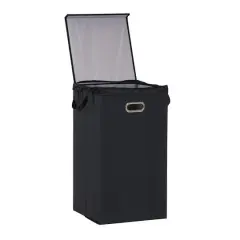 Household Essentials 26" Laundry Hamper with Lid Black