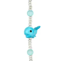 Blue Lampwork Glass Whale Beads by Bead Landing&trade;