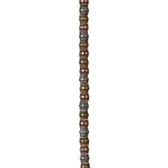 Multicolor Metallic Carved Drum Beads, 4mm by Bead Landing&trade;