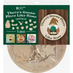 Leisure Arts&reg; There's Gnome Place Like Home Seasonal Layered Wood Sign Kit