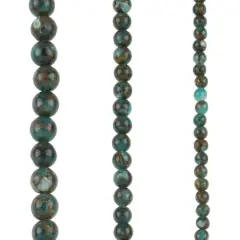 Blue Reconstituted Impression Jasper Round Bead Mix by Bead Landing&trade;