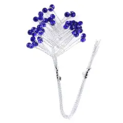 JAM Paper Rinestone Quintet, 12ct. Bluebell Blue with Silver Stem