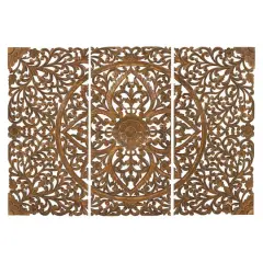 48" Brown Wood Traditional Wall Decor, 3ct.