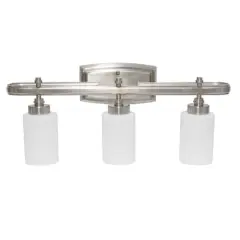 Lalia Home Essentix 23" 3-Light Vanity Fixture Brushed Nickel