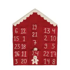 Hello Honey&reg; 21.5" Gingerbread House Felt Advent Calendar Wall Hanging