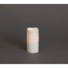 3" x 6" LED Wax Dripping Pillar Candle Set