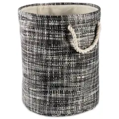 DII&reg; Medium Tweed Round Paper Bin Black