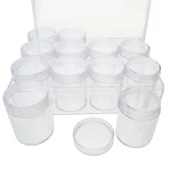 The Beadsmith&reg; 6'' x 5'' x 2'' Clear Storage Box with Jars