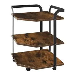 NEX&trade; Brown 3-Tier Small Corner Shelf Cabinet Organizer