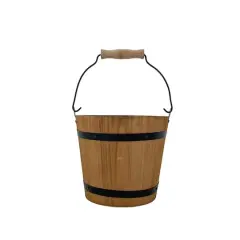 6.75" Natural Wood & Metal Bucket by Ashland&reg;