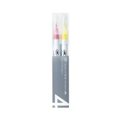 Kuretake Zig&reg; Clean Color Real Brush&trade; 4 Color Marker Set, Pale