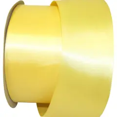 JAM Paper 2.5'' x 50yd. Double Face Satin Ribbon Lemon