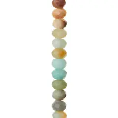 Amazonite Rondelle Beads, 8mm by Bead Landing&trade;