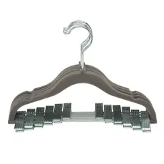 Simplify Children's Gray Velvet Hangers, 6ct.