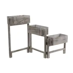 3.5ft. Gray Washed Expandable Decorative Planter