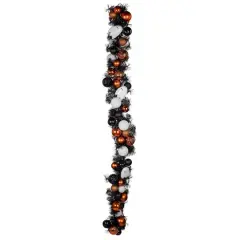 6ft. Orange, Black & White Ghost & Ornament Garland by Ashland&reg;