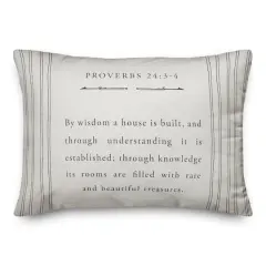 Proverbs 24 14" x 20" Throw Pillow