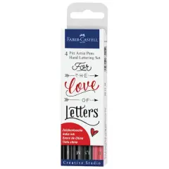 Faber-Castell&reg; PITT&reg; 4 Color Artist Pens Hand Lettering Set