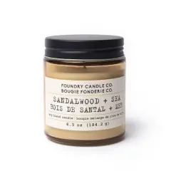 Foundry Candle Co. 6.5oz. Soy Blend Scented Jar Candle Sandalwood and Sea