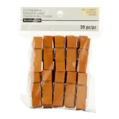 Walnut Medium Wide Clothespin by Recollections&trade;, 30ct.