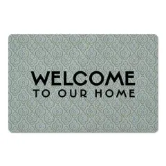 Welcome Quatre Floor Mat Green