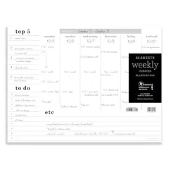 TF Publishing Utility Large Weekly Task Planner Desk Pad