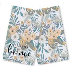 Feels Like Home Tropical Floral Tea Towel Set White