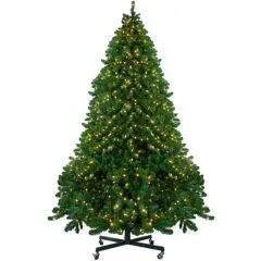 14ft. Pre-Lit Full Olympia Pine Artificial Christmas Tree with Wheels & Warm Clear LED Lights