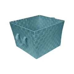 Simplify Large Woven Storage Bin Sapphire