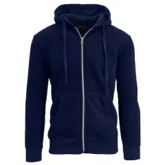 Galaxy by Harvic Boy's Fleece-Lined Zip-Up Hoodie Navy