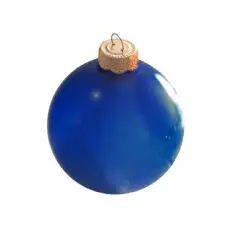 Whitehurst 4 Pack 4.75" Pearl Glass Ball Christmas Ornaments Blue Cobalt