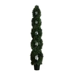7ft. UV-Resistant Double Pond Cypress Spiral Topiary