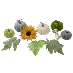 Pumpkins Berries Flowers & Leaves Thanksgiving Decor Set, 10ct.