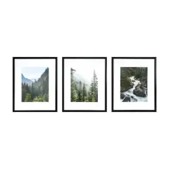 3 Pack Gallery&trade; 11" x 14" Black Frame with Mat by Studio D&eacute;cor&reg;