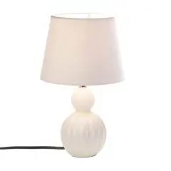 13'' White Charlotte Table Lamp 