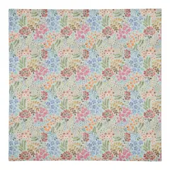 Wild Flower Floral Cotton Twill Napkin Blue
