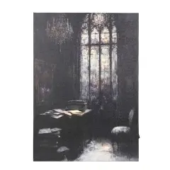 Stained Glass Window in Shadowy Room LED Canvas Wall D&eacute;cor by Ashland&reg;