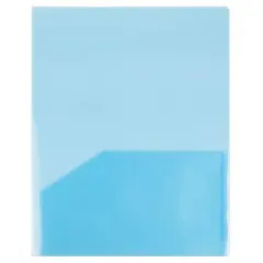 JAM Paper Plastic Lightweight 2-Pocket Presentation Folders, 6ct. Blue